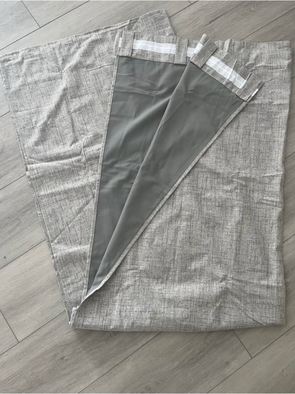 Pinch Pleated Blackout Linen Curtain
